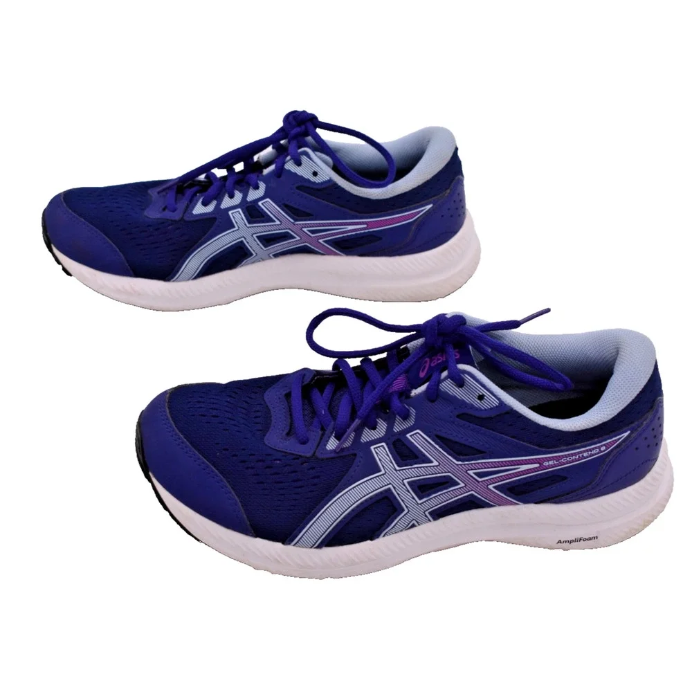 ASICS Gel Contend 8 Running Shoe Sneaker 1012B320 - Indigo Blue - Womens 9.5